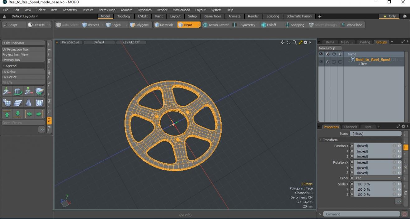 3D Reel to Reel Spool model