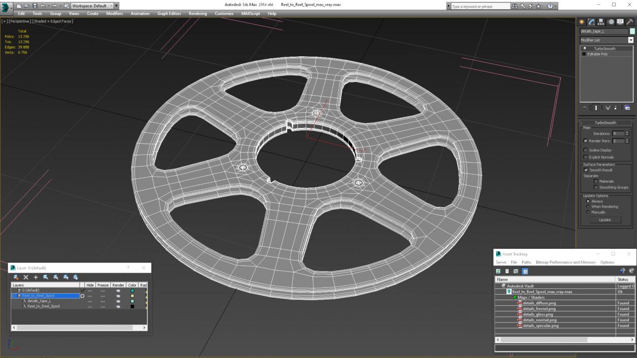 3D Reel to Reel Spool model