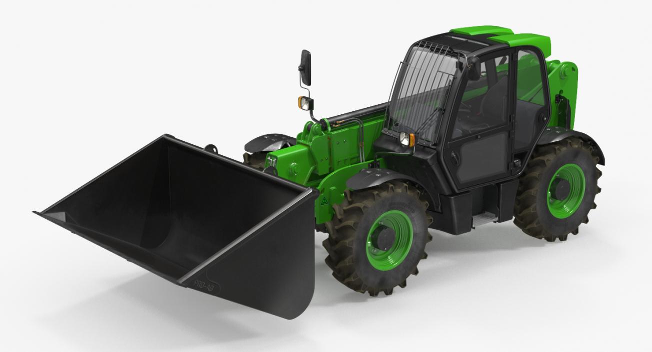 3D Telehandler Forklift Scoop Bucket Generic