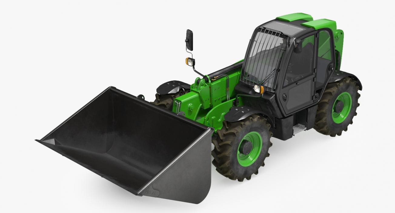 3D Telehandler Forklift Scoop Bucket Generic