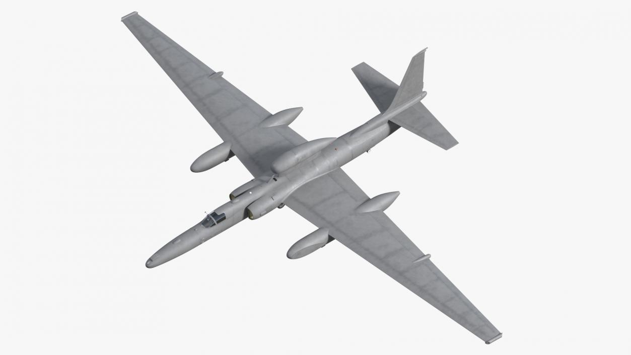 Reconnaissance Aircraft Grey Rigged for Maya 3D model