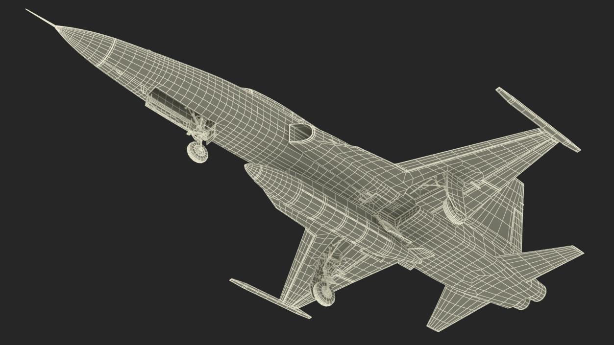 3D Sand Camouflaged Military Fighter Jet Simplified model