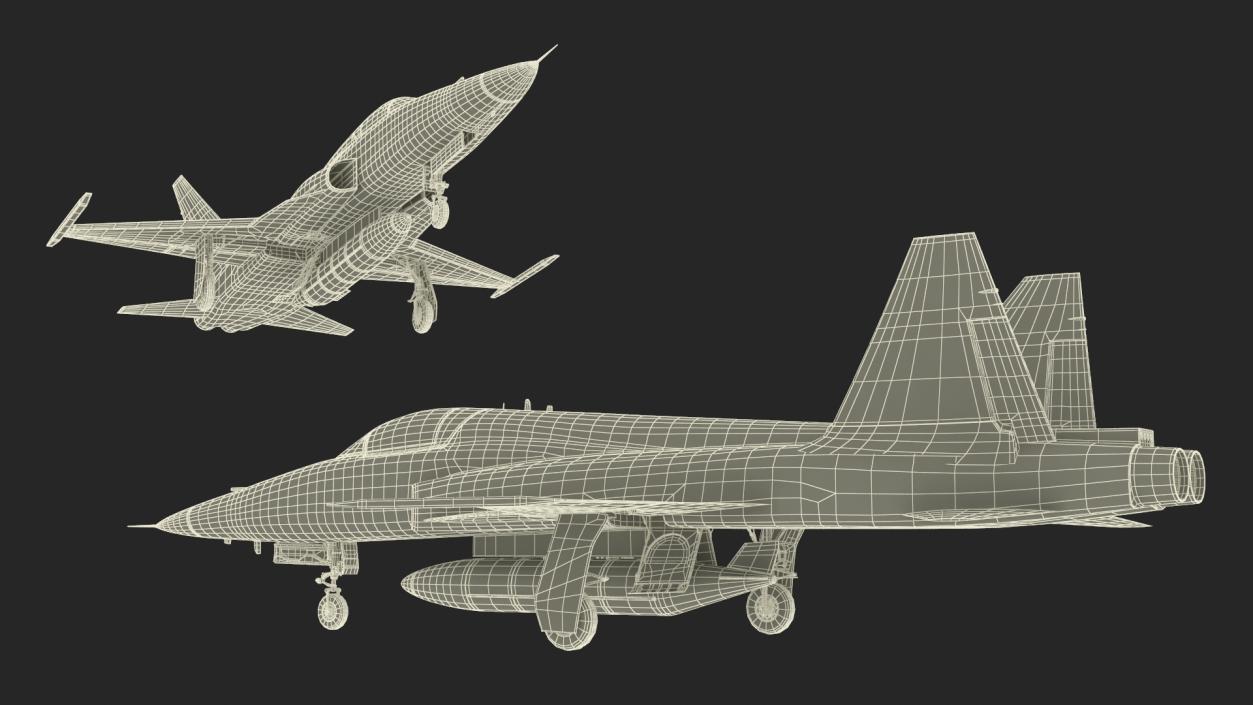 3D Sand Camouflaged Military Fighter Jet Simplified model