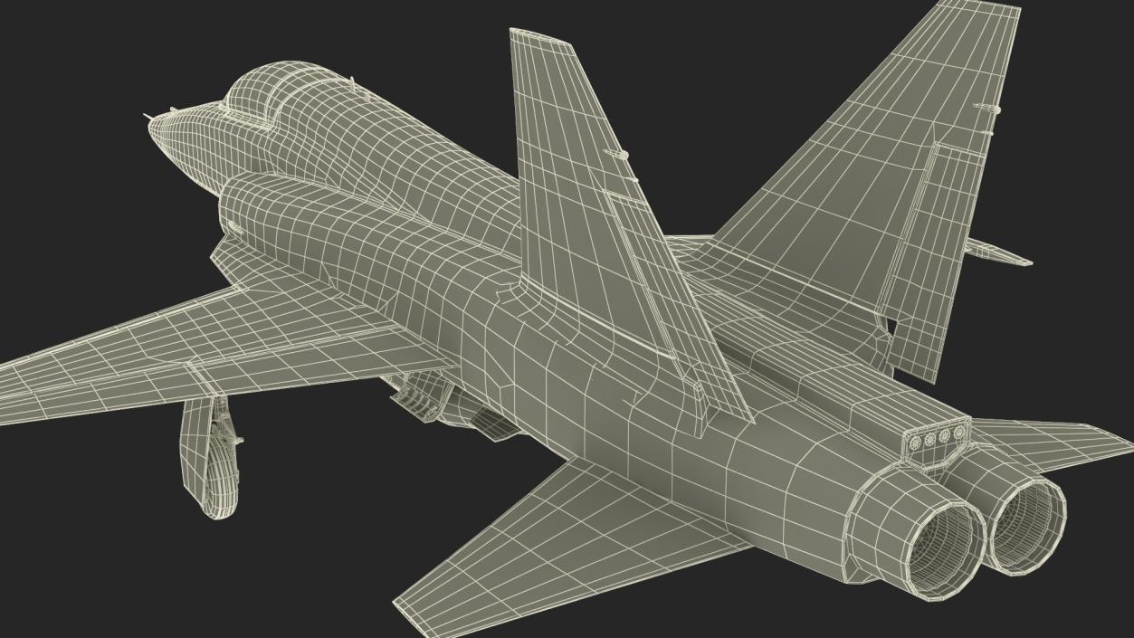 3D Sand Camouflaged Military Fighter Jet Simplified model