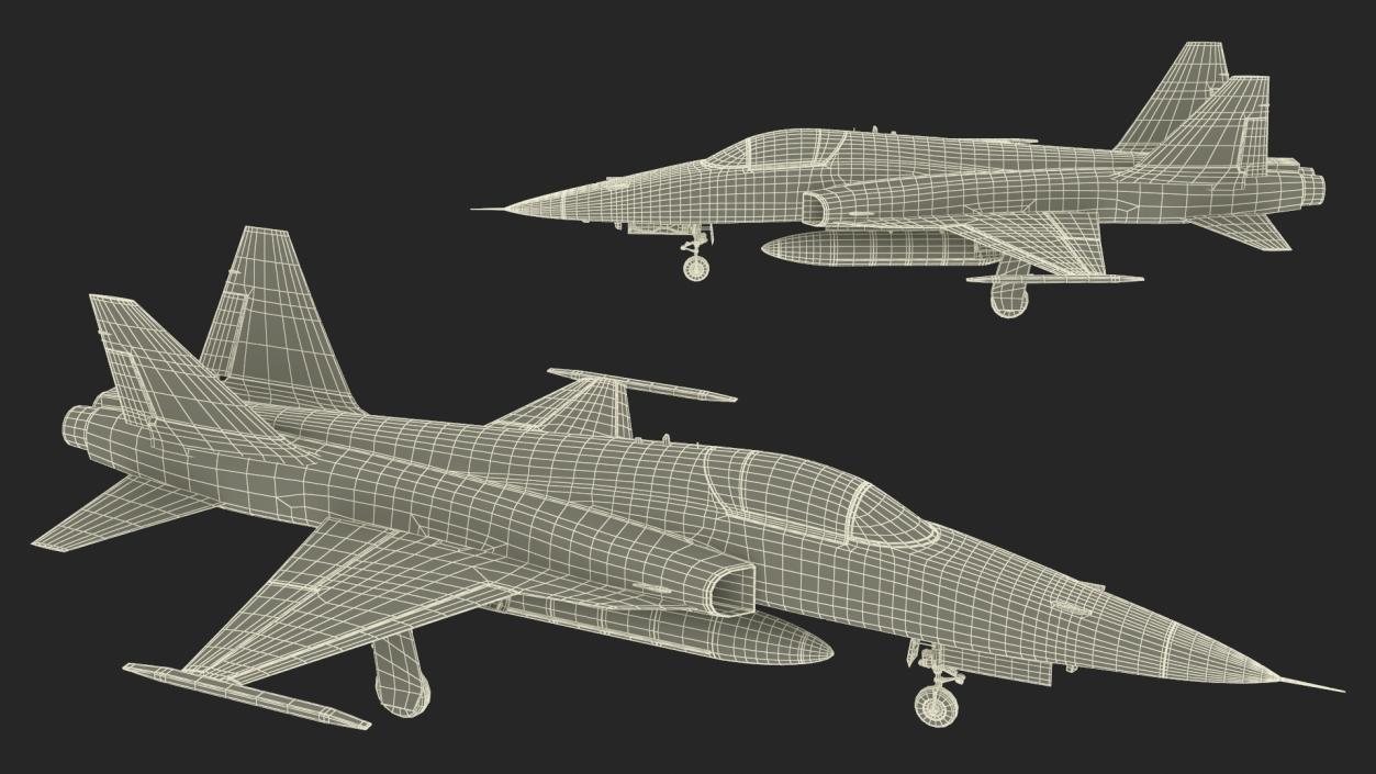 3D Sand Camouflaged Military Fighter Jet Simplified model