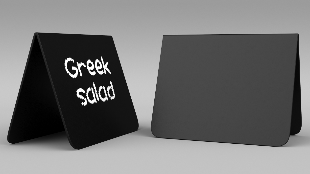 3D Mini Table Sign Black