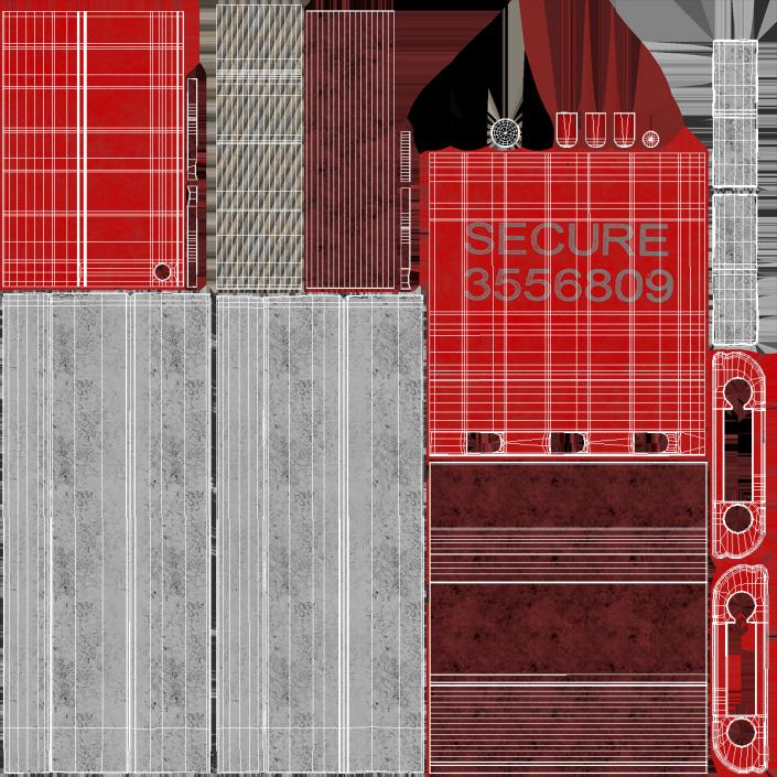 3D Red Tight Steel Cable Seal Loop