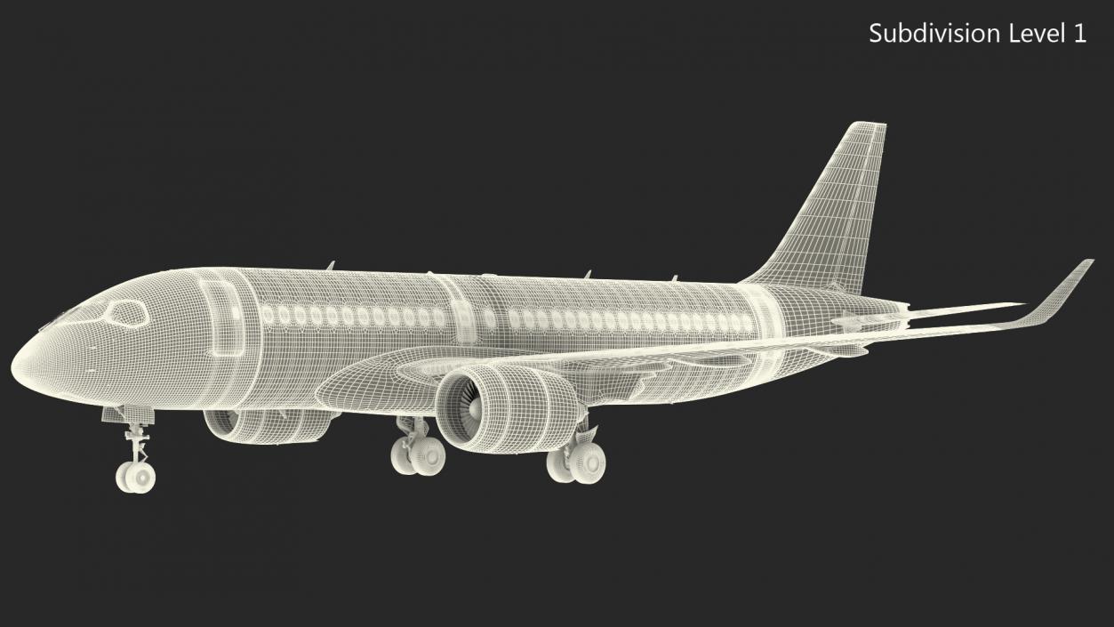 Airbus A220 100 Delta Simple Interior 3D