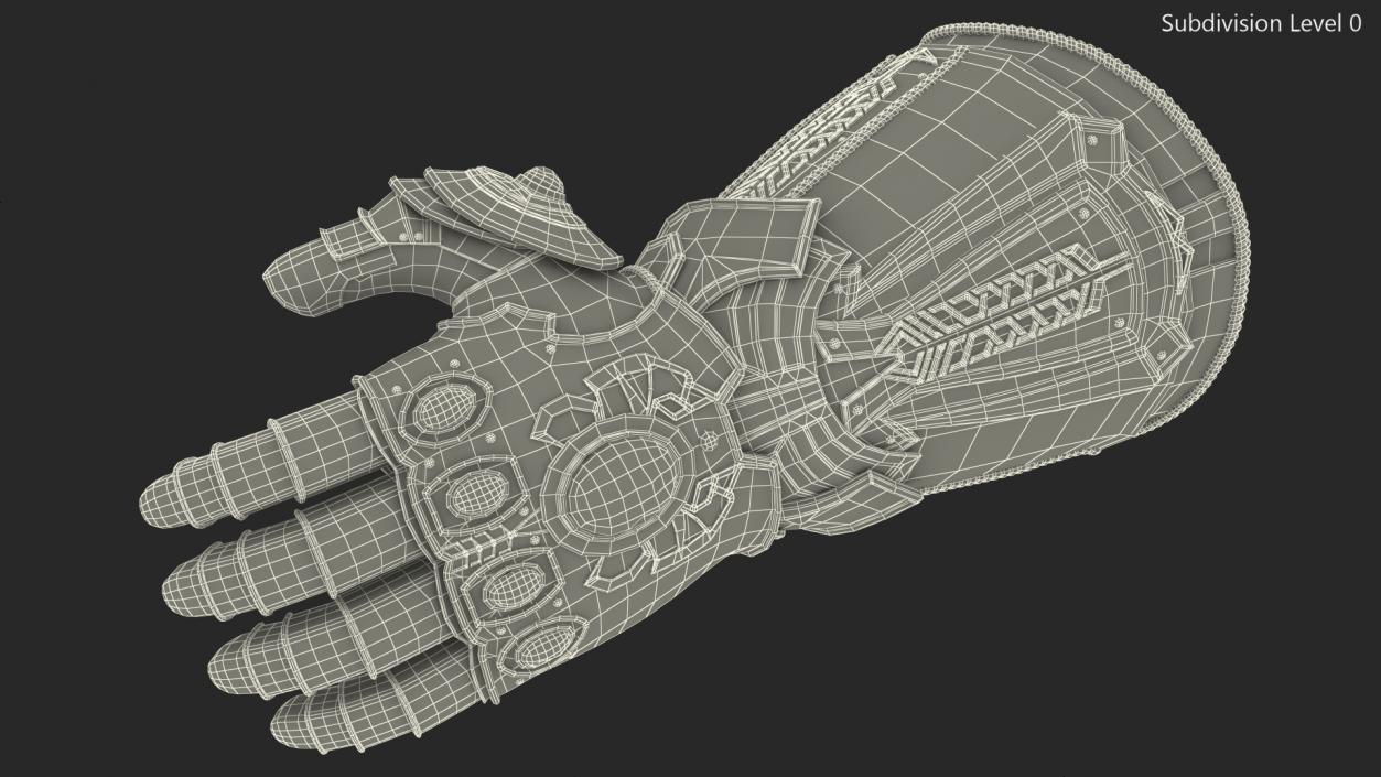 3D Infinity Gauntlet Glow Rigged for Maya model