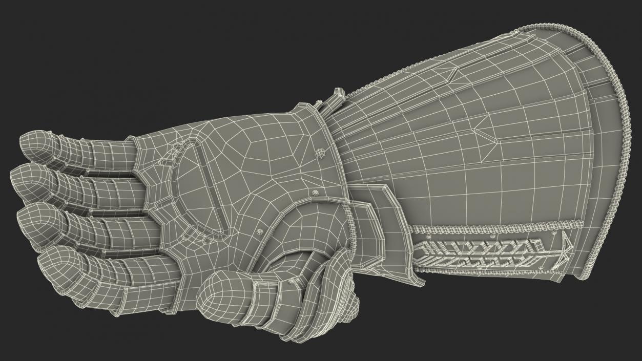 3D Infinity Gauntlet Glow Rigged for Maya model