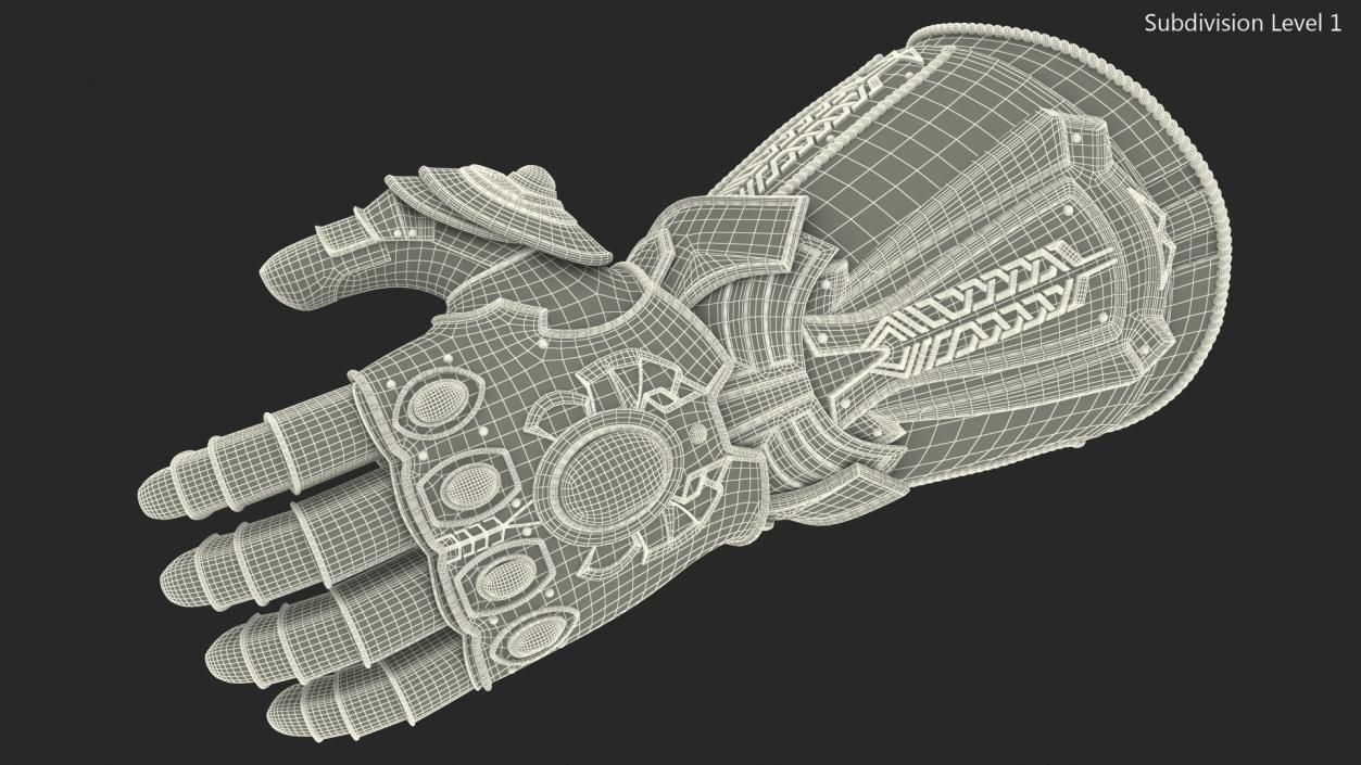 3D Infinity Gauntlet Glow Rigged for Maya model