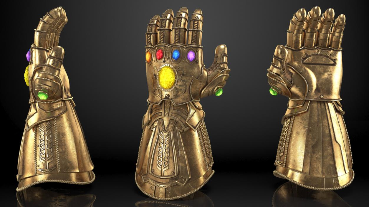 3D Infinity Gauntlet Glow Rigged for Maya model