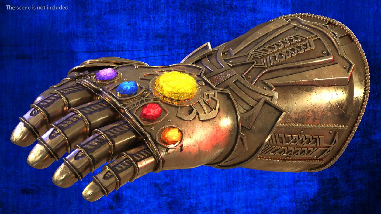 3D Infinity Gauntlet Glow Rigged for Maya model