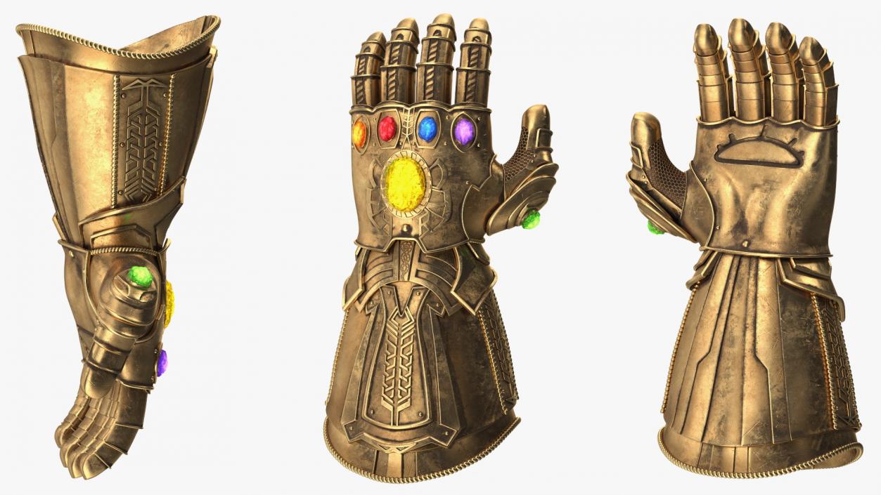 3D Infinity Gauntlet Glow Rigged for Maya model