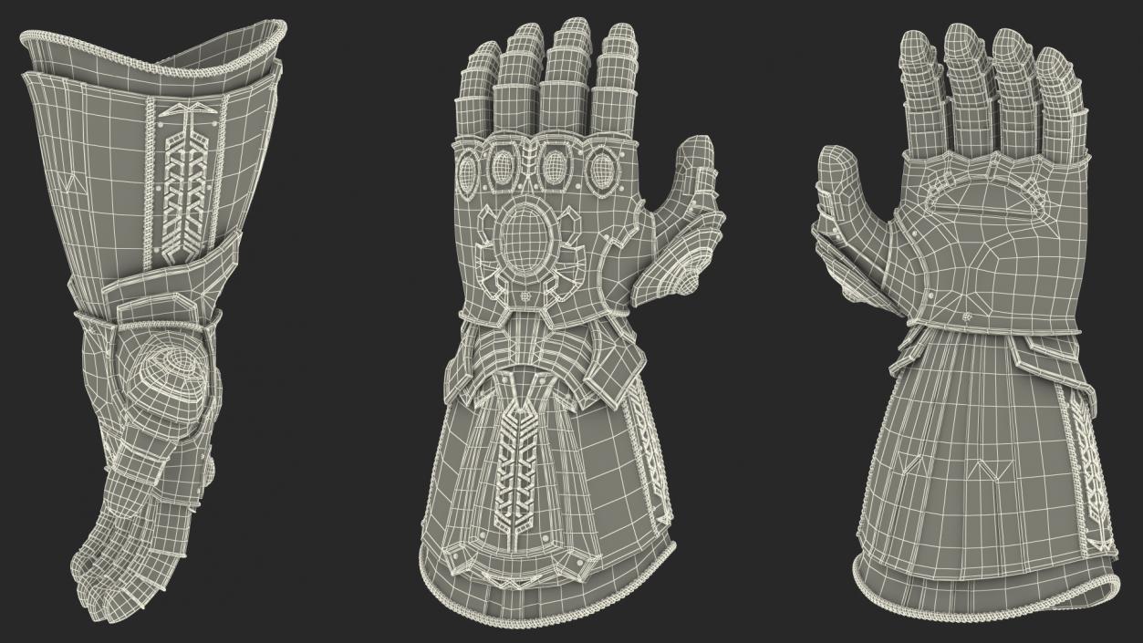 3D Infinity Gauntlet Glow Rigged for Maya model