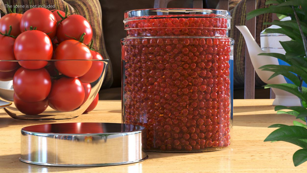 Red Caviar in Jar 3D