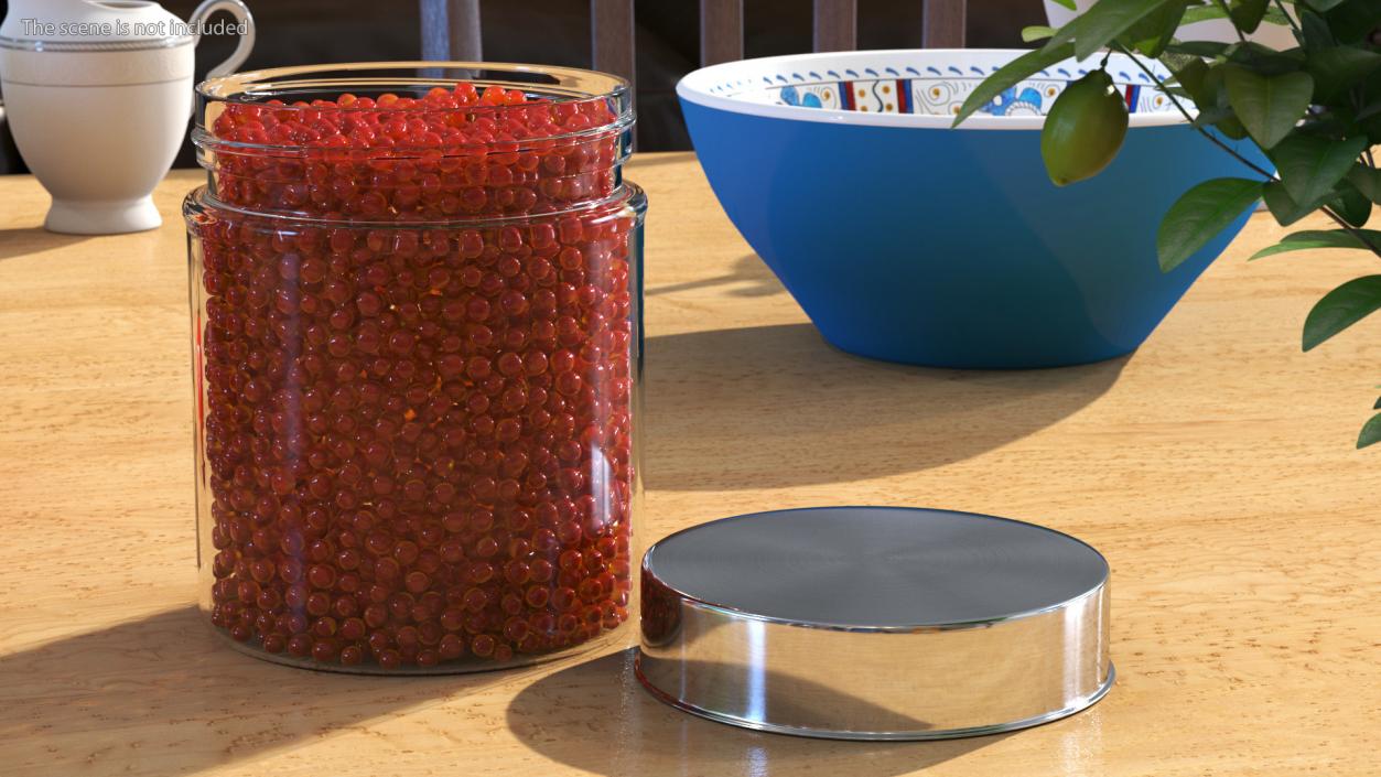 Red Caviar in Jar 3D