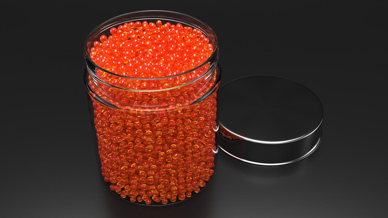 Red Caviar in Jar 3D