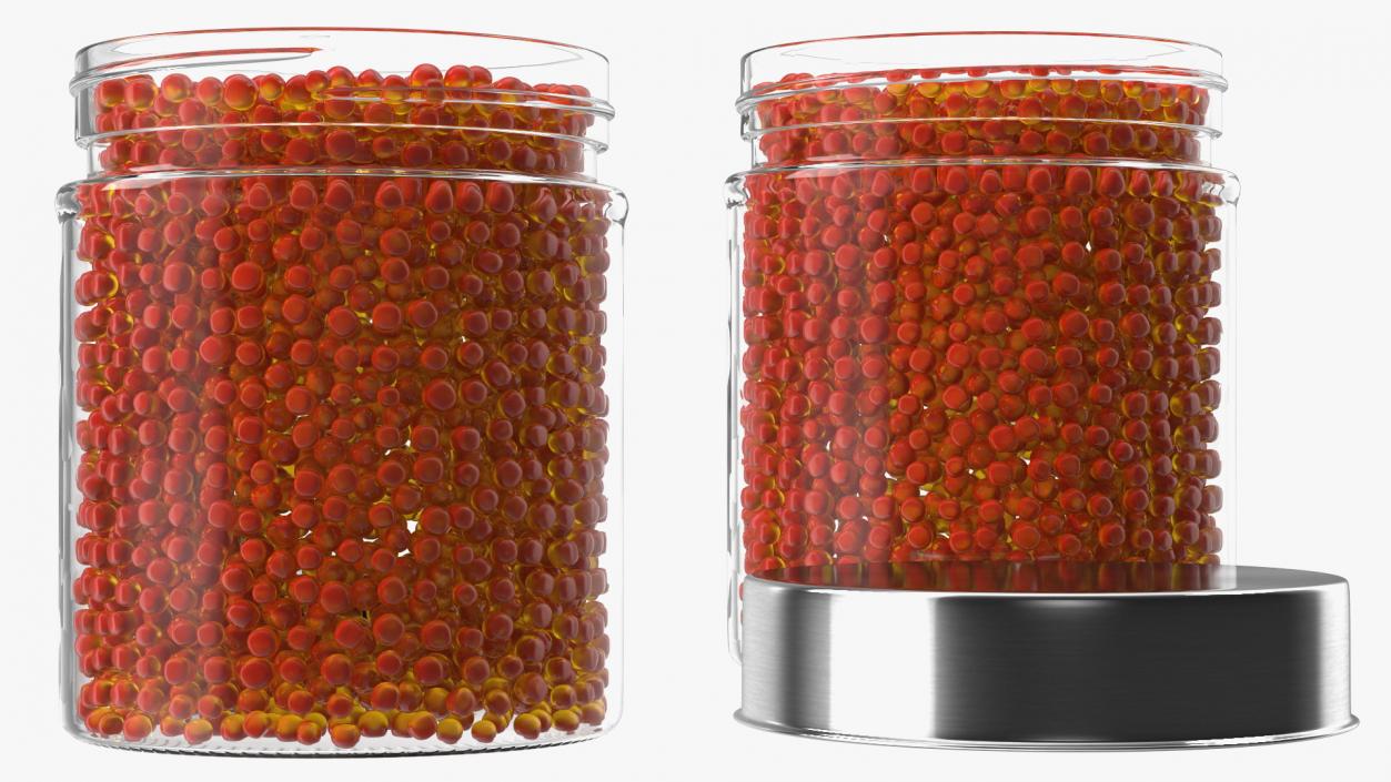 Red Caviar in Jar 3D