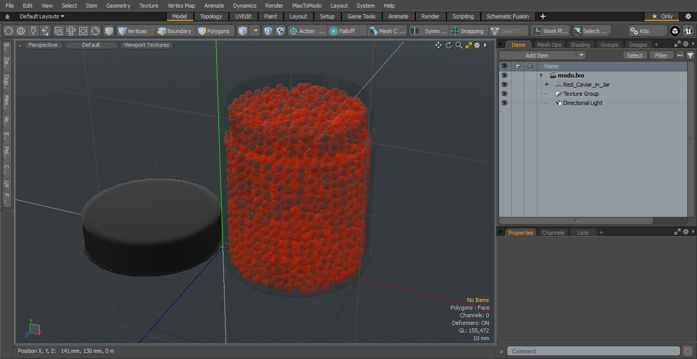 Red Caviar in Jar 3D