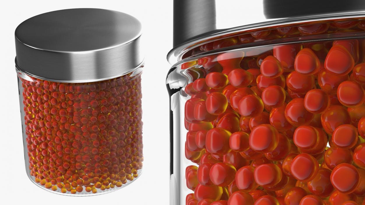 Red Caviar in Jar 3D