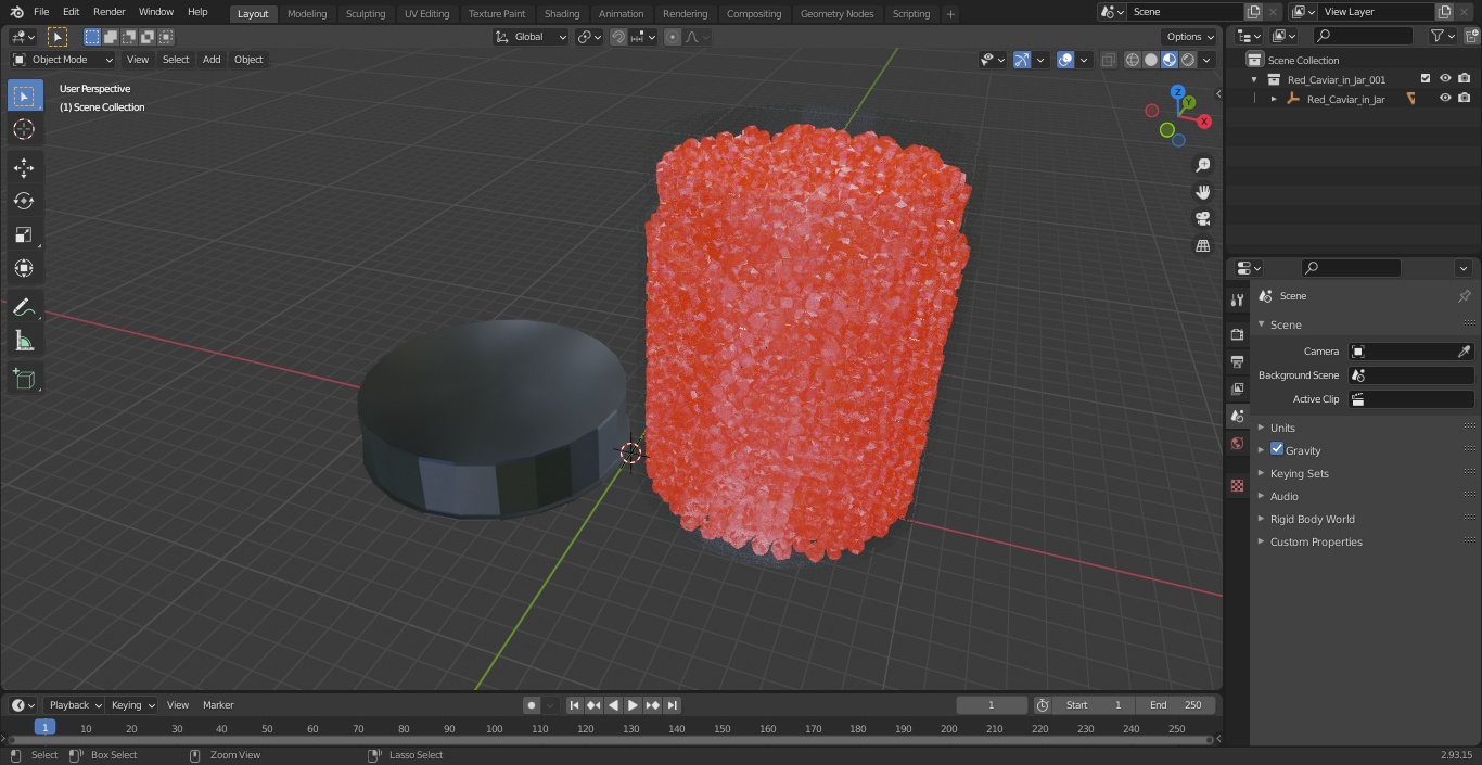 Red Caviar in Jar 3D