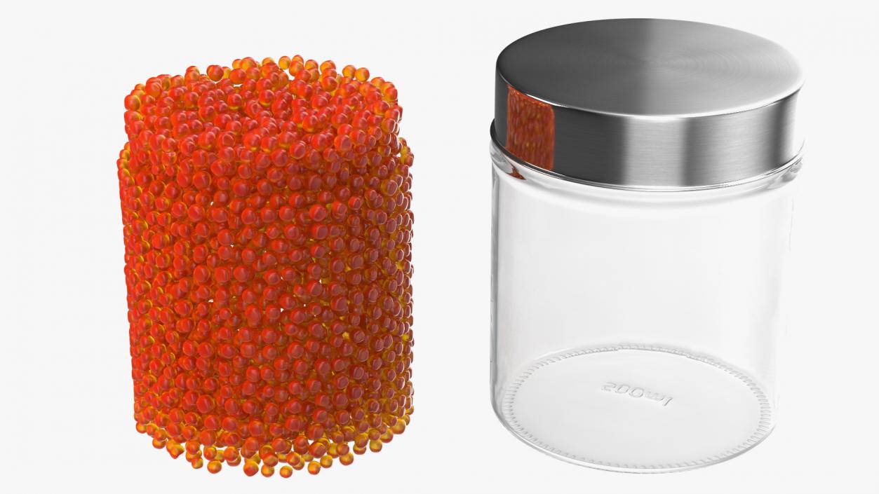 Red Caviar in Jar 3D