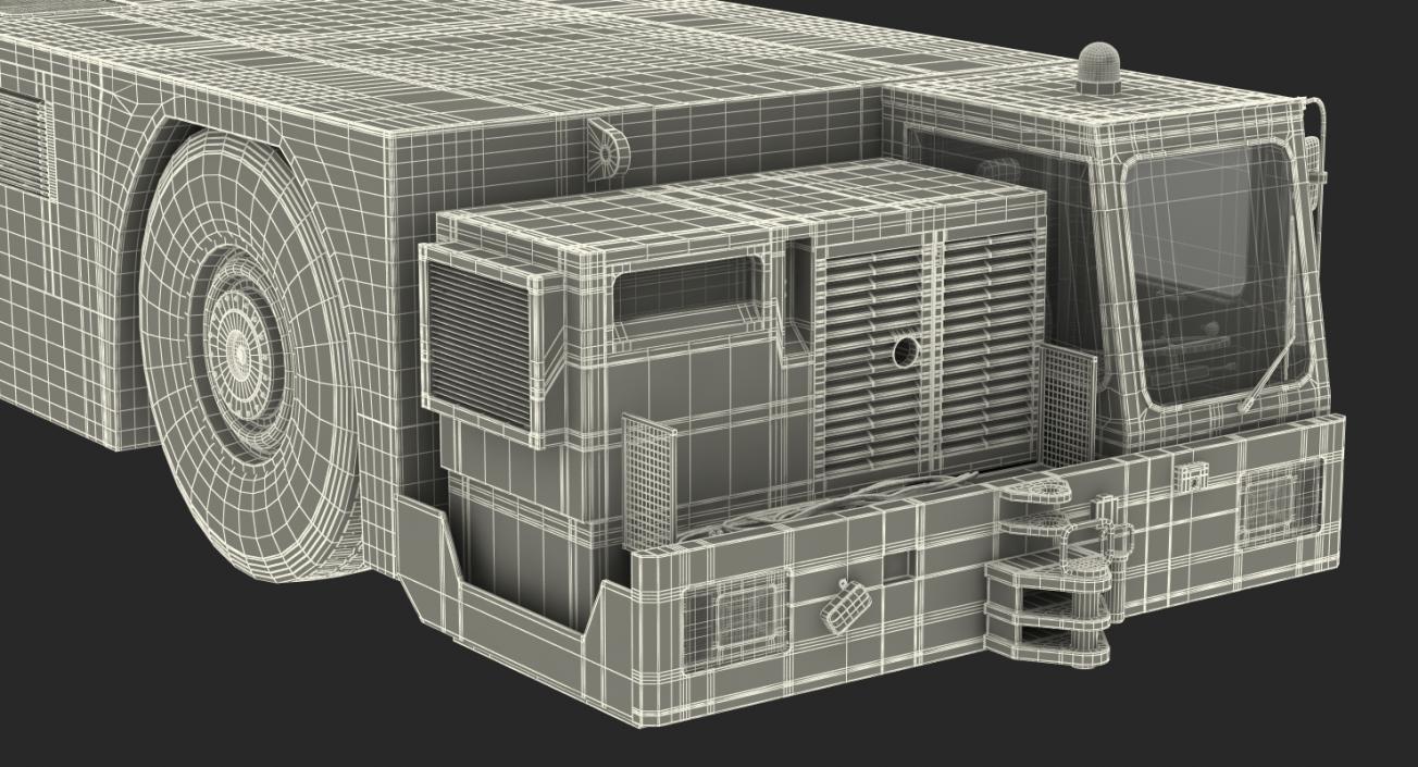 Heavy Aircraft Tractor Rigged 3D model