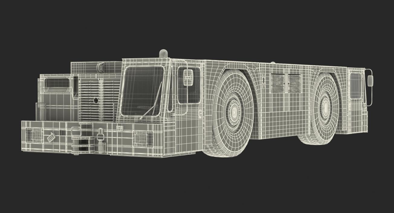 Heavy Aircraft Tractor Rigged 3D model