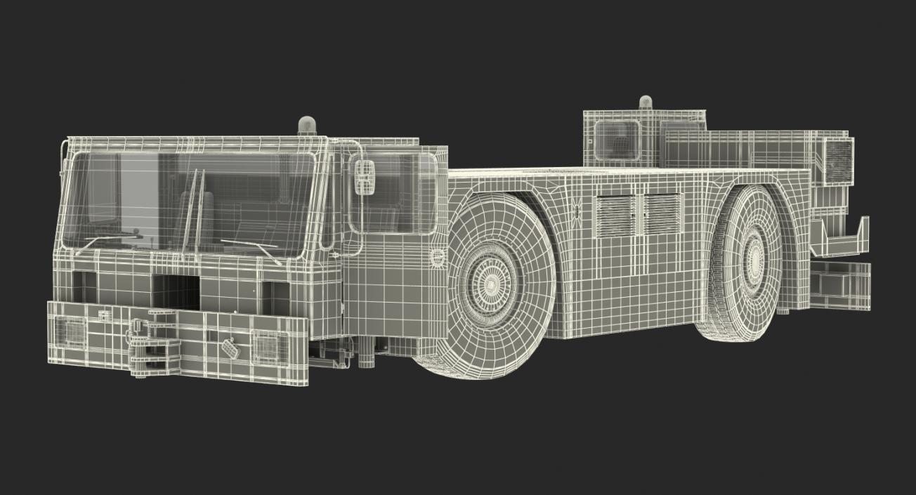 Heavy Aircraft Tractor Rigged 3D model