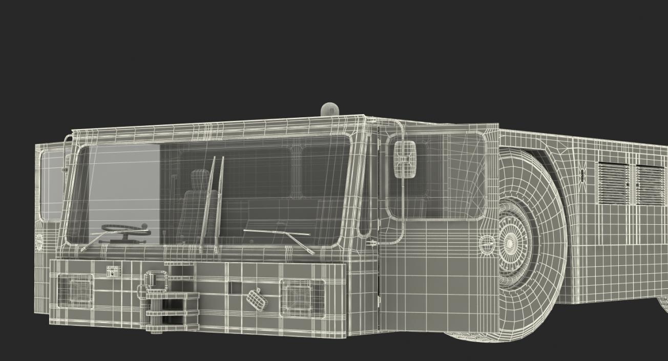 Heavy Aircraft Tractor Rigged 3D model