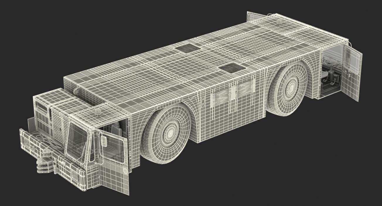 Heavy Aircraft Tractor Rigged 3D model