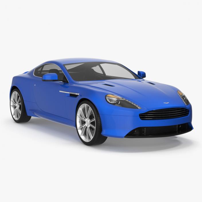 Aston Martin DB9 Blue Simple Interior 3D