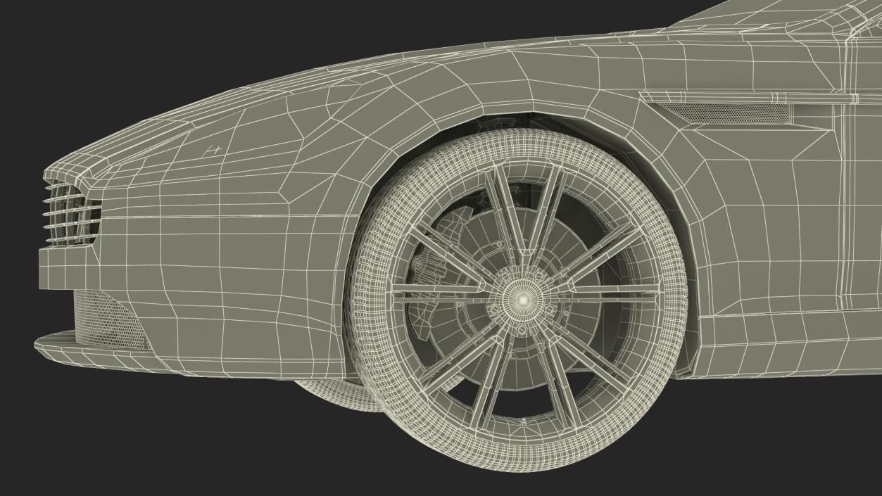 Aston Martin DB9 Blue Simple Interior 3D