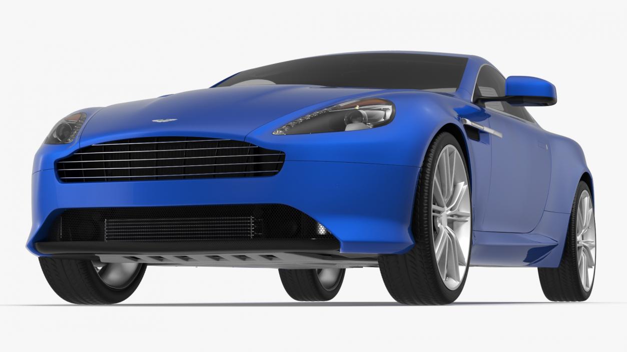 Aston Martin DB9 Blue Simple Interior 3D