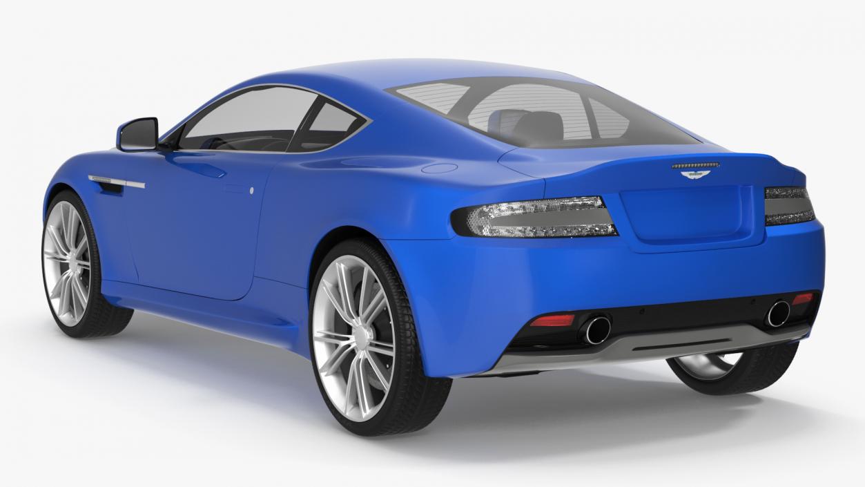 Aston Martin DB9 Blue Simple Interior 3D