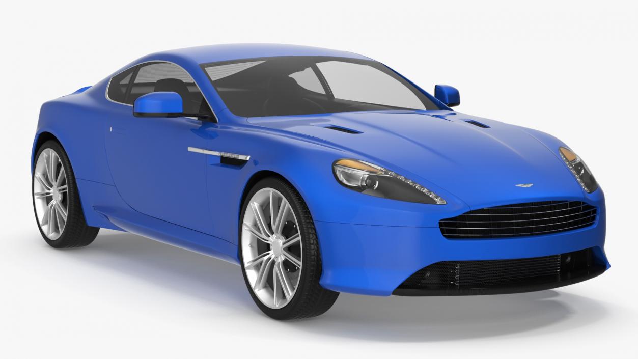 Aston Martin DB9 Blue Simple Interior 3D