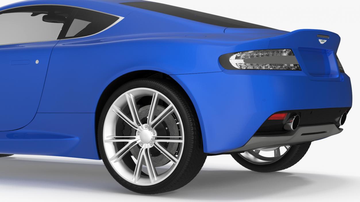 Aston Martin DB9 Blue Simple Interior 3D