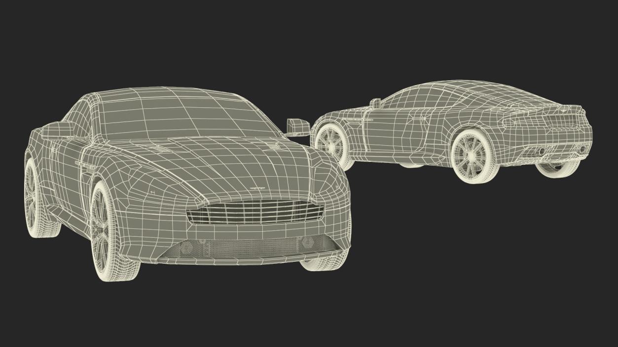 Aston Martin DB9 Blue Simple Interior 3D