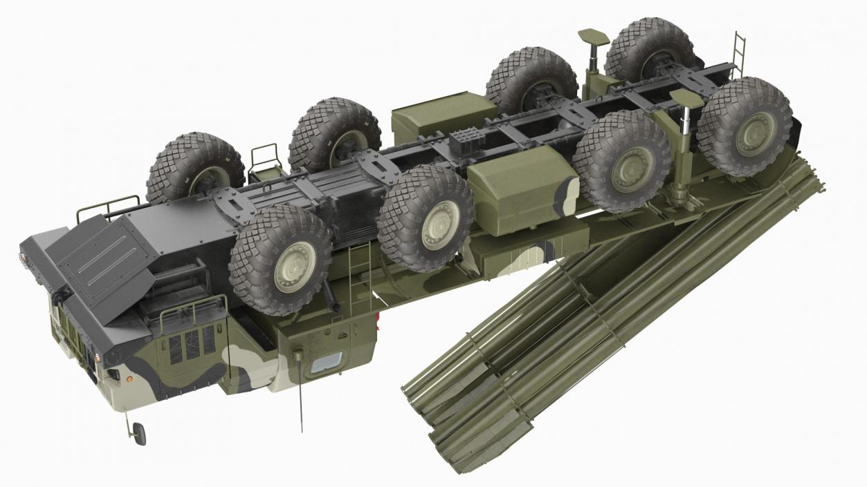 3D model Smerch Rocket Launcher System Camouflage