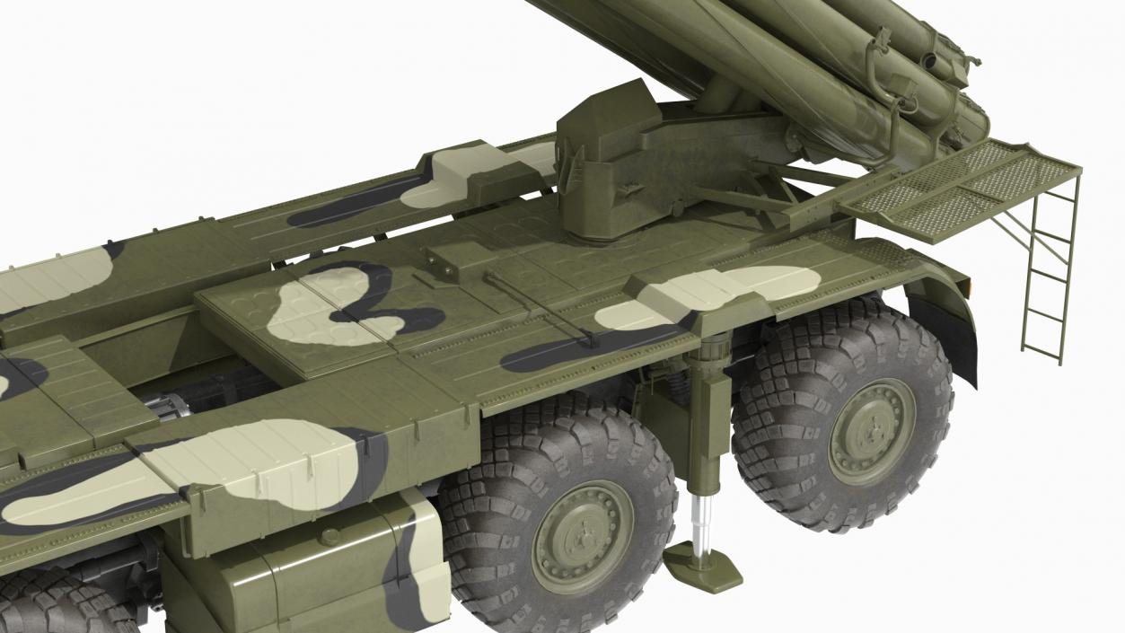 3D model Smerch Rocket Launcher System Camouflage