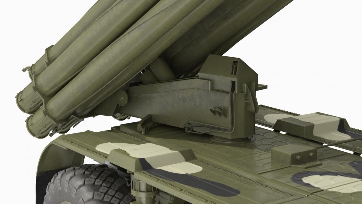 3D model Smerch Rocket Launcher System Camouflage