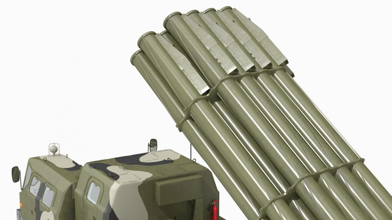 3D model Smerch Rocket Launcher System Camouflage