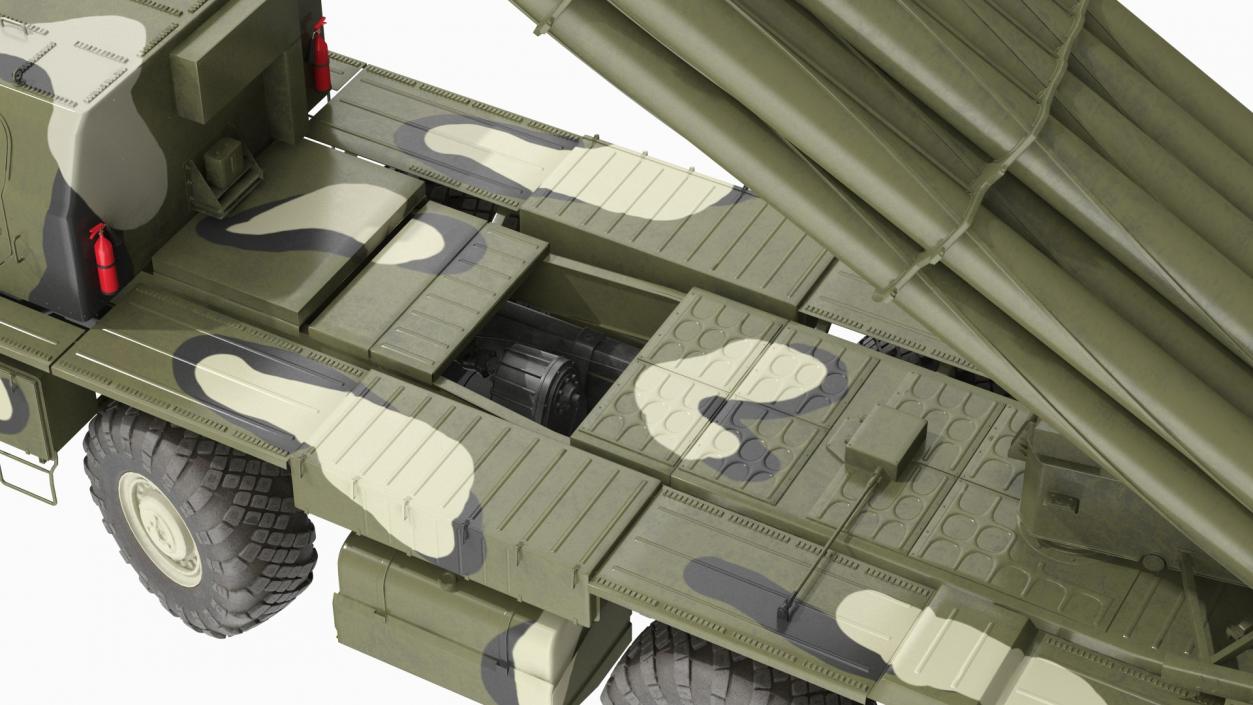 3D model Smerch Rocket Launcher System Camouflage