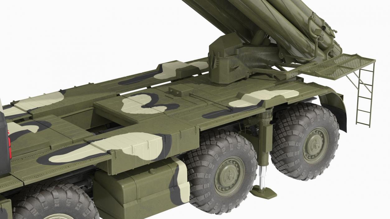 3D model Smerch Rocket Launcher System Camouflage