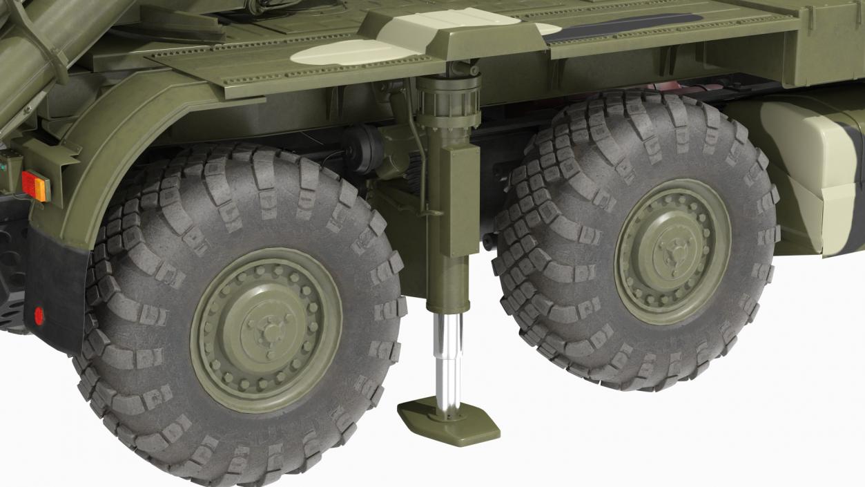 3D model Smerch Rocket Launcher System Camouflage