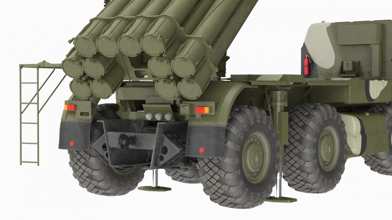 3D model Smerch Rocket Launcher System Camouflage