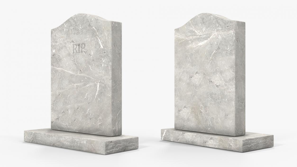 3D Marble Headstone for Grave