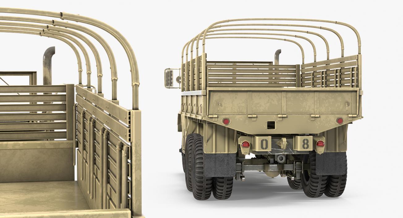 Cargo Truck M35 Desert Rigged 3D model