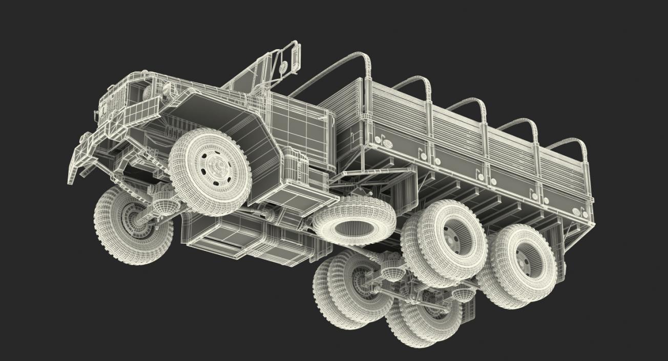 Cargo Truck M35 Desert Rigged 3D model